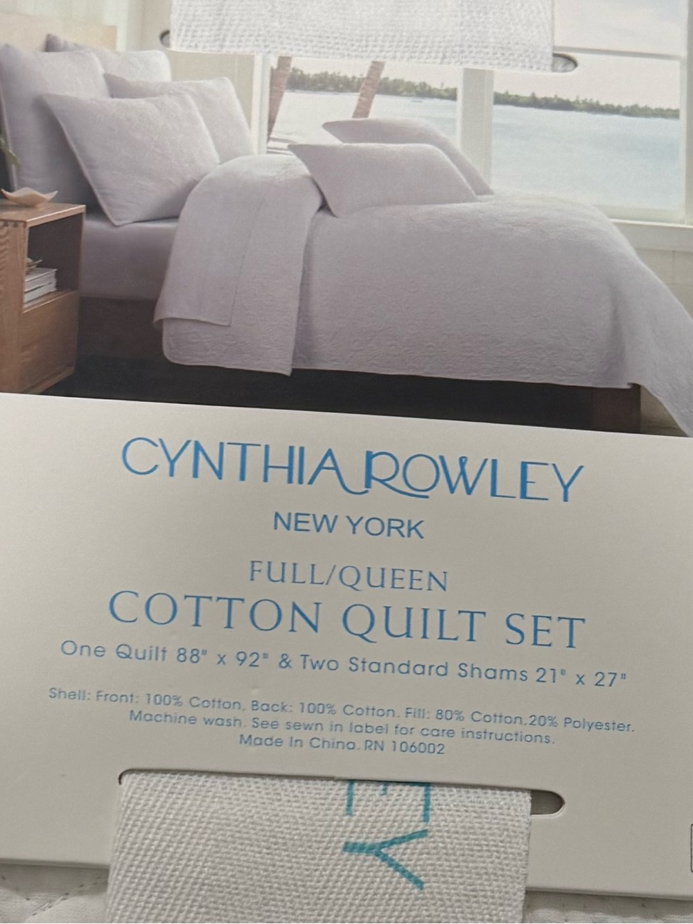 Cynthia Rowley Reversible Cotton Quilt Set - Picture 2 of 3